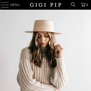 Gigi Pip Brae Straw Boater Hat